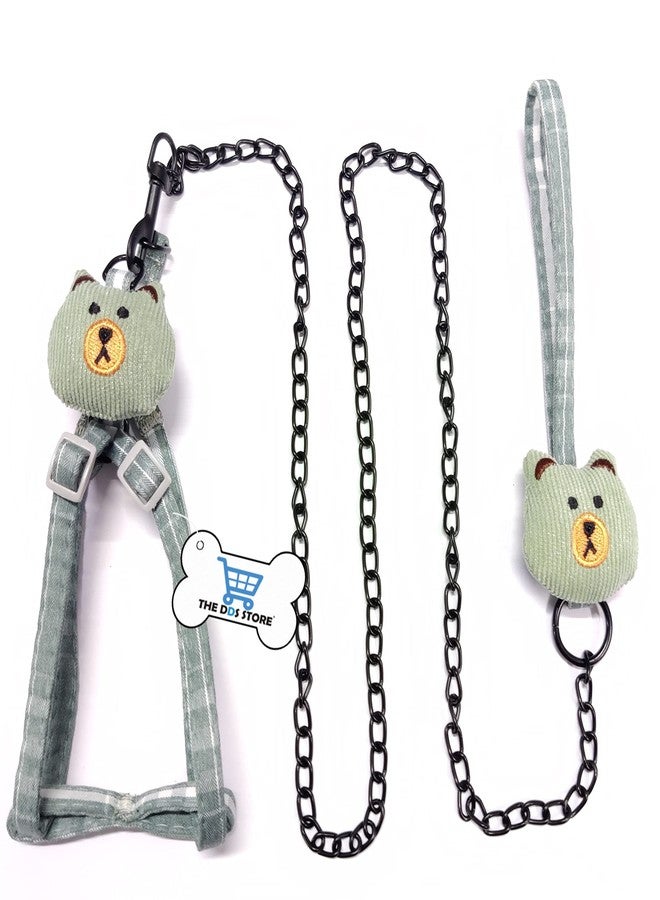 The DDS Store Dog Harness Cat Harness and Leash Dog Harness Medium No Pull Pug Harness Adjustable Dog Harness Puppy Harness for Small Dogs (15mm (Medium), Green) - Image 1